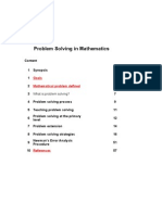 Problem Solving in Mathematics Module