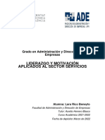 Liderazgo Y Motivación Aplicados Al Sector Servicios: Grado en Administración y Dirección de Empresas