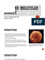 Lecture 1 Cell and Molecular Biology Intro