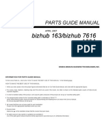 Konica Minolta Bizhub 163 - 7616 Parts Manual