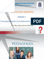 Unidad I - Conceptualización de La Educación y La Pedagogía