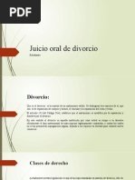 Juicio Oral de Divorcio en La Vía Oral Reforma 2023