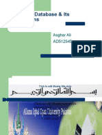 Relational Database & Its Applications: Asghar Ali AD512545