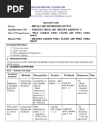 SESSION PLAN in SMAW NC2