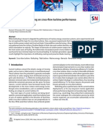 Implications of Biofouling On Cross Flow Turbine Performance