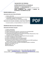 Agenda Primera Reunión Padres y Madres de Fammilia 2023 PDF