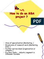 How To Do An MBA Project