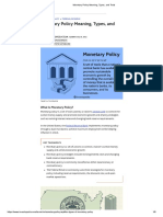 Monetary Policy Meaning, Types, and Tools