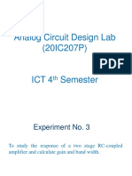 Lab - 3 - Multistage CE Amplifier