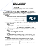 NOTES #1 in MATH 01 - BASIC STATISTICS) - MCT