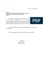 Carta Al Seniat Destruccion de Documentos