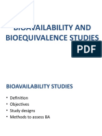 Bioavailability and Bioequivalence Studies