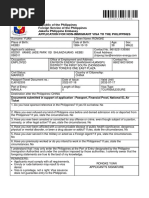 Republic of The Philippines Foreign Service of The Philippines Jakarta Philippine Embassy Application For Non-Immigrant Visa To The Philippines