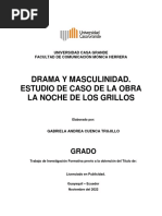 Drama Y Masculinidad. Estudio de Caso de La Obra La Noche de Los Grillos