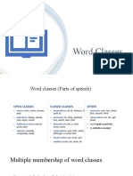 English Grammar in Discourse I - Word Classes