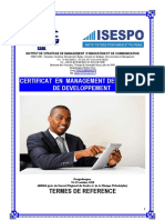 TDR Management de Projets de Developpement