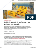 Kodak - La Historia de Un Fracaso y Las Lecciones Que Nos Deja