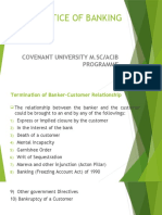 PRACTICE of BANKING LECTURE NOTES 4 - Cessation of Banker Customer Relationship