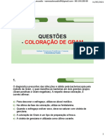 Coloração de Gram Questões