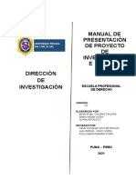 Manual de Presentación de Proyectos de Investigación en Derecho Versión 2.0