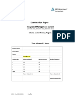 IMS IA Training Questin Paper