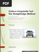 Surface Irregularity Test The Straightedge Method