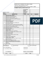 Instrument Installation Checklist