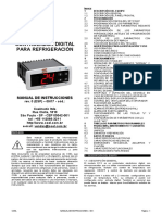 Controlador Digital para Refrigeración: Manual de Instrucciones