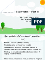 ControlStatements Part III