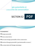 Énergie Potentielle Et Théorème de Conservation: Section E2