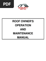 MM Roof Owner's Operation and Maintenance Manual