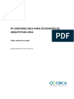 9 Concurso CBCA para Estudantes de Arquitetura BasesAdministrativas e Tecnicas