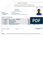 Admit Card