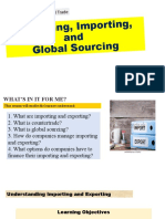 Exporting, Importing, and Global Sourcing