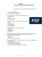 Partnerships: Formation, Operation, and Ownership Changes: Multiple Choice