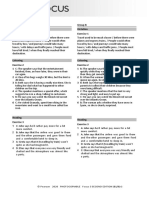 Focus3 2E Unit Test Dictation Listening Reading Unit3 GroupA B ANSWERS