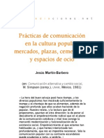 Prácticas de Comunicación en La Cultura Popular: Mercados, Plazas, Cementerios y Espacios de Ocio