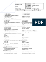 II Puc Computers Science Mock Paper 2