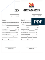 Certificado Medico