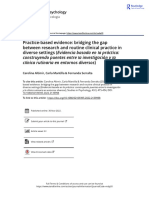 Practice Based Evidence Bridging The Gap Between Research and Routine Clinical Practice in Diverse Settings Evidencia Basada en La PR Ctica