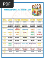 Horario de 5 Años