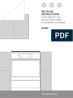 Detailed Instructions For Use of An Induction Free Standing Cooker