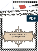 GCSE French Speaking Booklet 2022 - 2023 ADV HIGHER