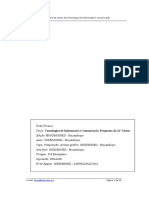 Tecnologias de Informação e Comunicação, Programa Da 12 Classe