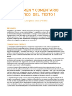 Resumen y Comentario Crítico Texto 1 - Lara Iglesias PDF