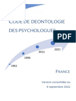 Code de Déontologie Psychologue PDF