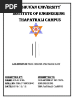 Flow Through Sluice Gate PDF