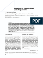 Closed-Form Expressions For Computer-Aided Design of Microstrip Ring Antennas