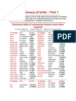 A Dictionary of Units Part 1