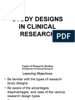 Study Designs in Clinical Research